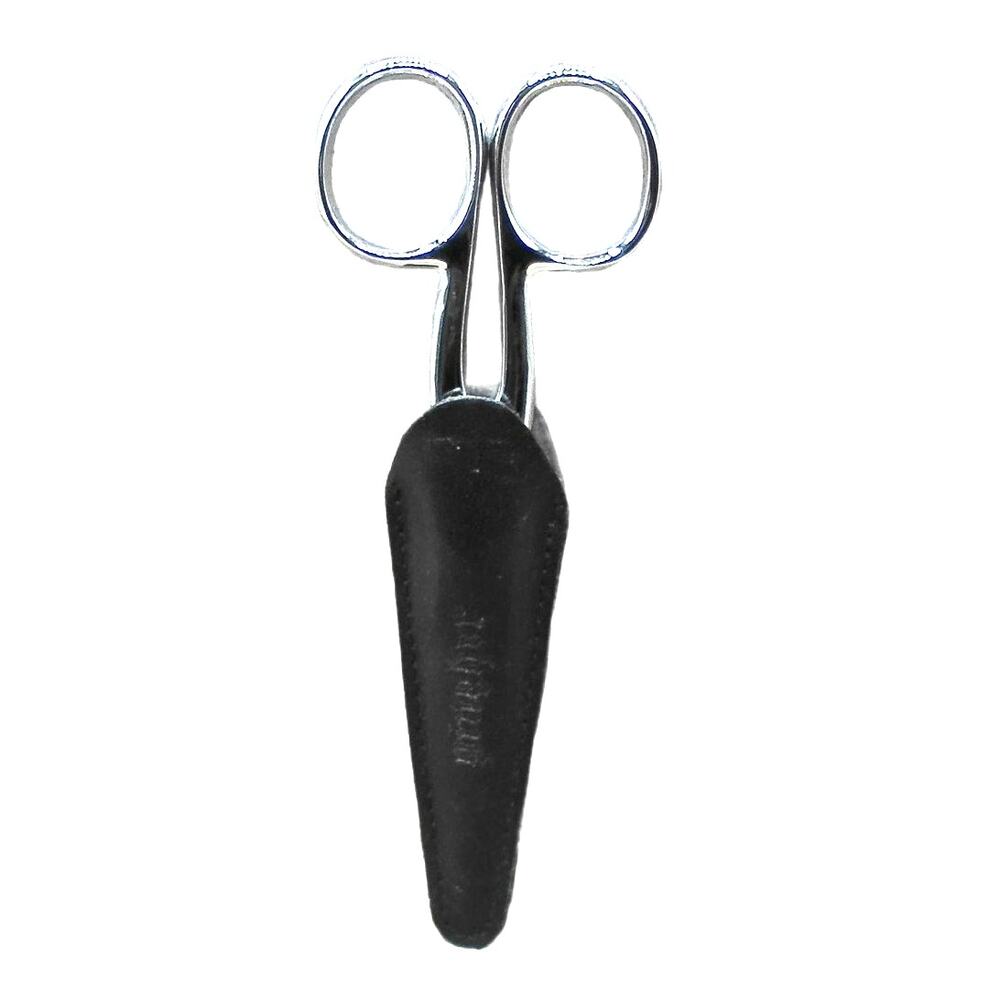 Gingher Knife Edge Straight Trimmers 5" Scissors w/Leather Sheath Italy